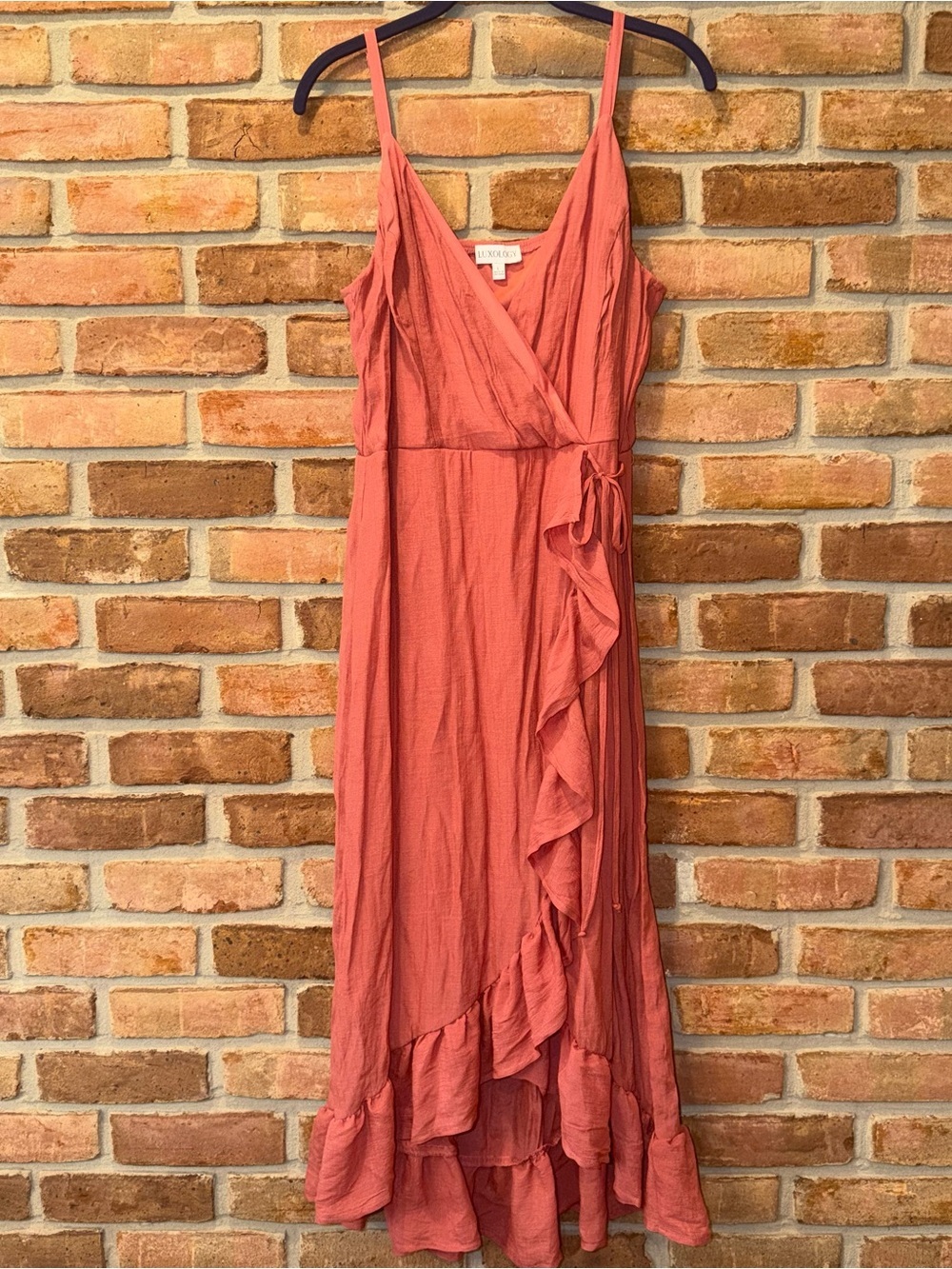 Luxology Coral Maxi Dress | Women’s Size Large | Flowy Summer Statement Dress